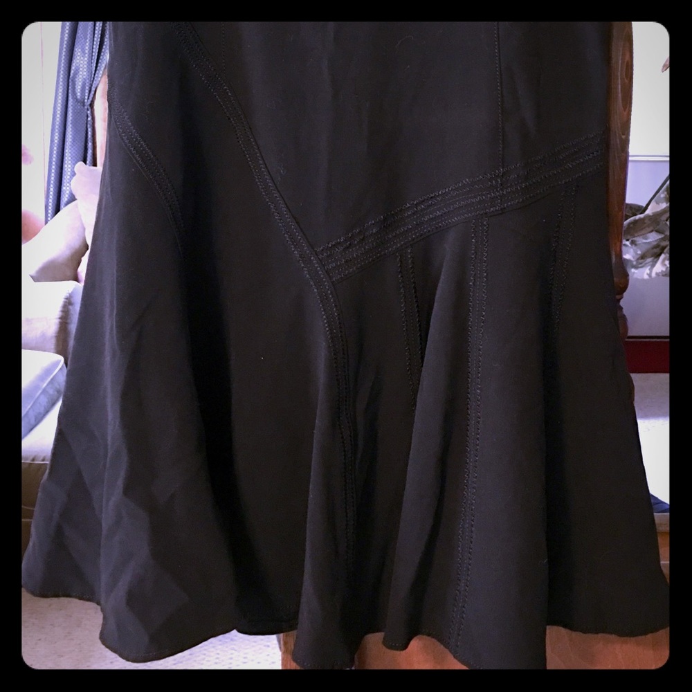 Black midi skirt